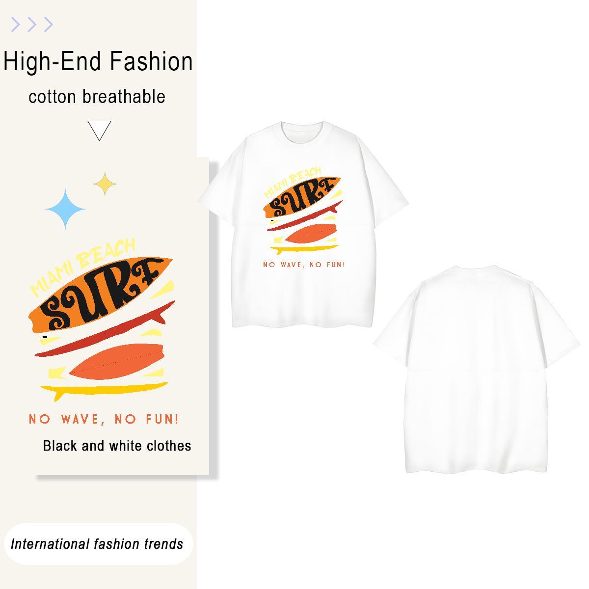 Wholesale beach 230g Pure Cotton Men Tops Tees Outdoor O-Neck Short Sleeve T Shirts Men Classic Custom Printed Polos