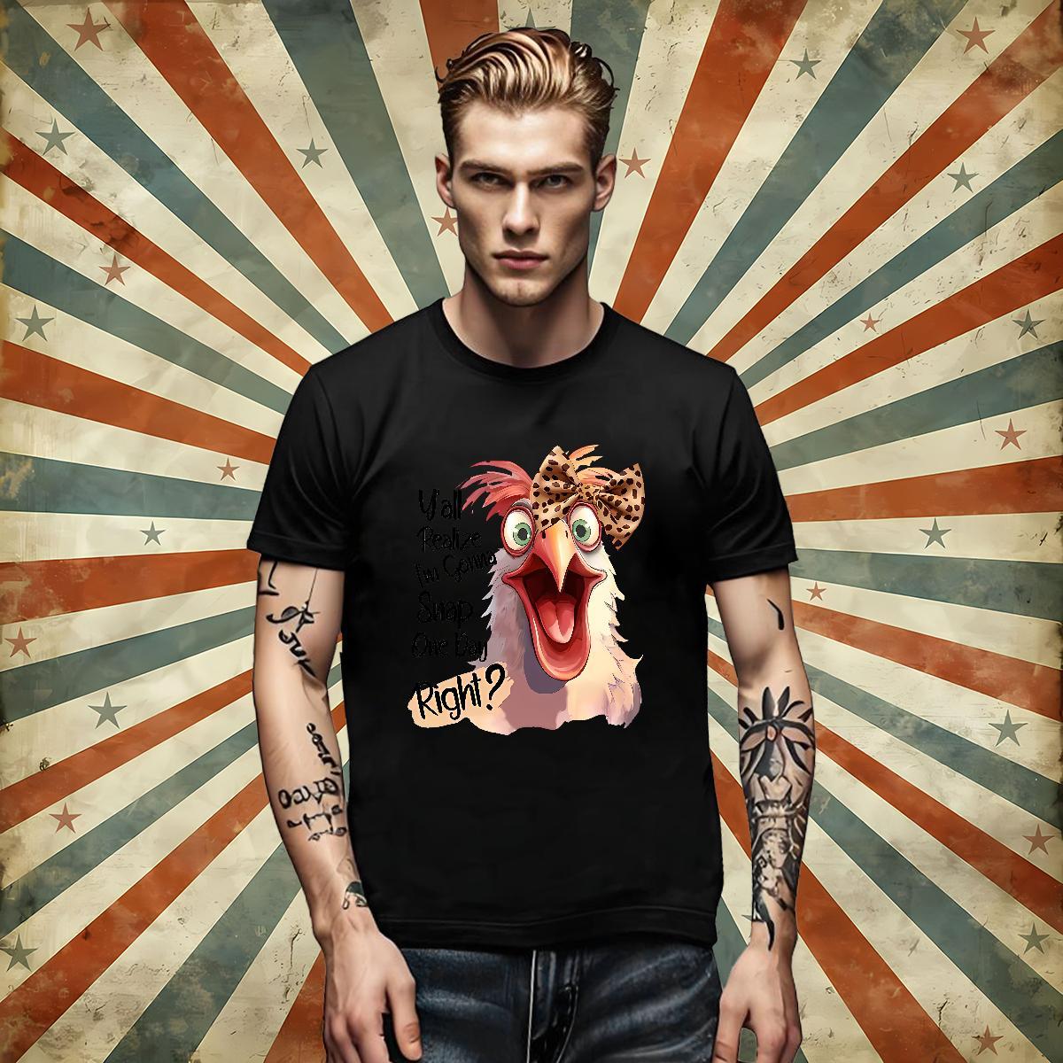 Customized Couples T Shirts cock Hip Hop Street 230g Pure Cotton Wear Breathable Crew Neck Loose T shirt Customized Print