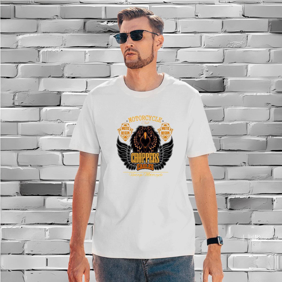 Designer T shirt eagle Breathable Short Sleeve Sports Casual Cartoon Printing L-4XL 230g 100% Cotton Men Tops Tees Classic Clothings