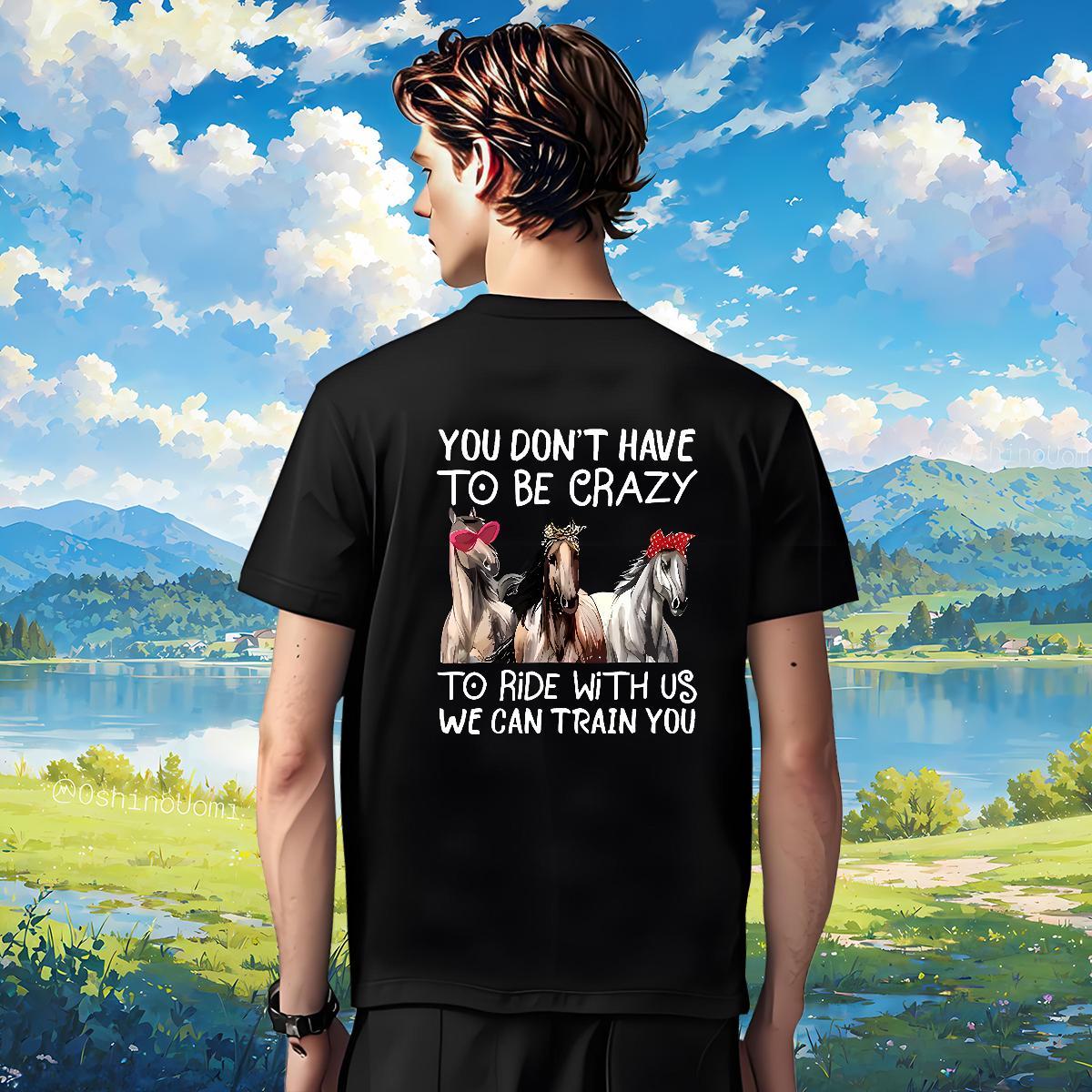 Mens T Shirts 100% Cotton 230g horse Beach Round Neck Short Sleeve White Plus Size Men Clothes T-Shirt Stylist Loose Fit Tops Tees