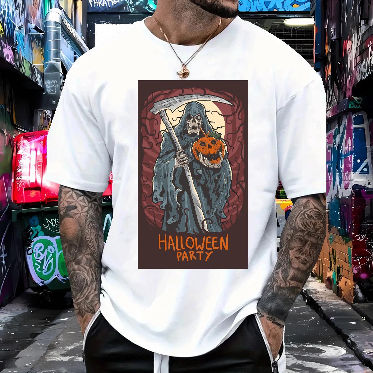 Comfortable Men T Shirts halloween Breathable Casual Daily Wear DIY Logo Oversized 230g Cotton Men Tshirts Classic Tee Shirt