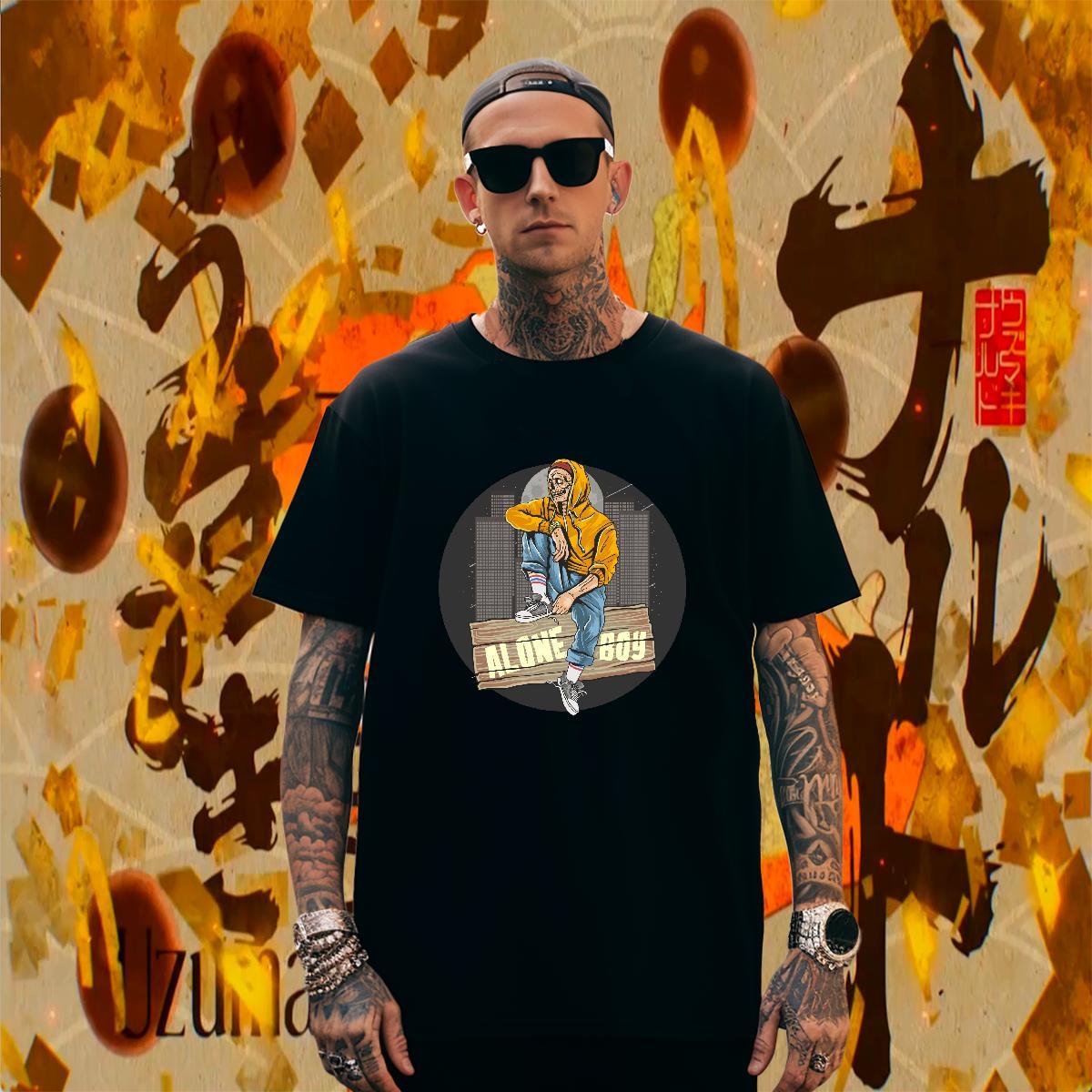 Brand Man T Shirts halloween O Neck Short Sleeves Sport DIY 230g 100% Cotton Men Clothes T-Shirt DIY Customized Polos