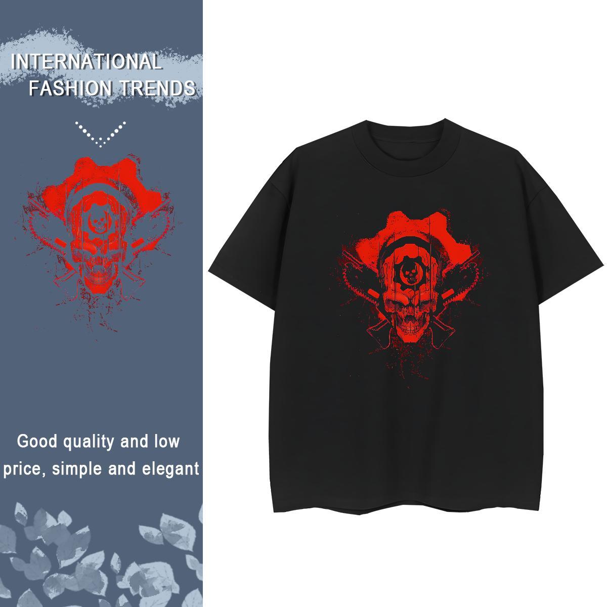 Designer scary Men Tees 230g Pure Cotton T shirt Anime Daily Outfit Breathable Comfortable Tshirts
