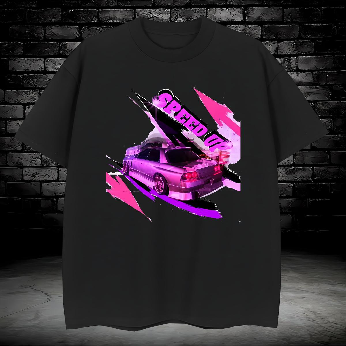 Brand car 230g Pure Cotton Tshirt for Man Woman Hip Hop Street Breathable Short Sleeve Man T Shirts Stylist DIY Anime Tees