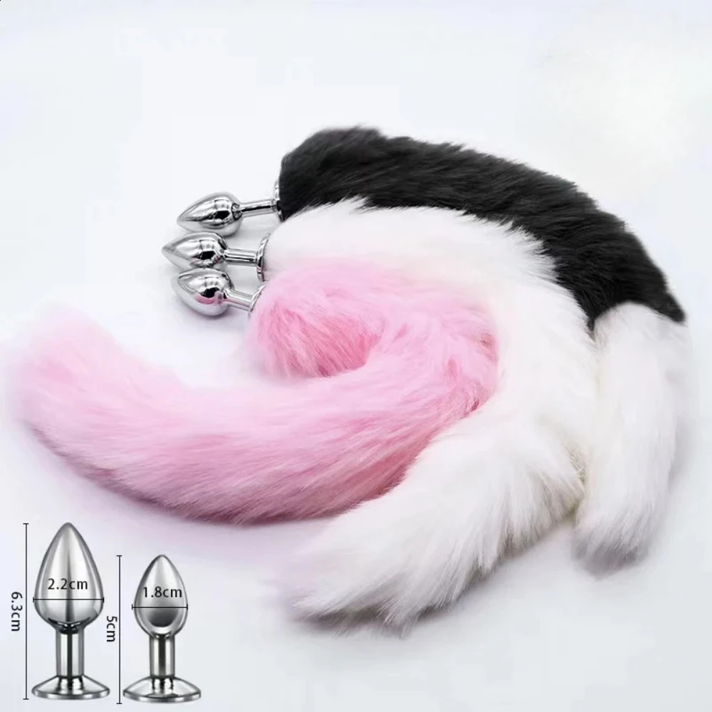 Small 1.82.2cm Fox Tail Sex Toys Anal Plug Role-playing Adult Game Couple Training Rabbit Tail Butt Plug Anal Toys for Couple 240813