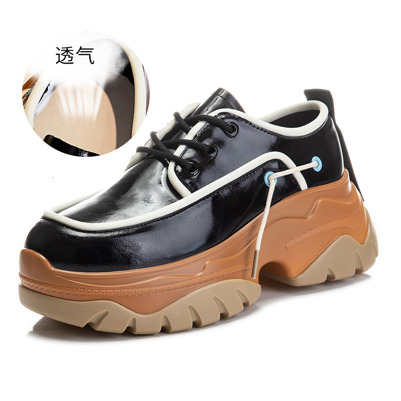Ddmysports Small Leather With Suction Film Soles Women In Spring Single Shoes For New Sponge Cake British Style Thick Soled S Loafers OUTDOOR