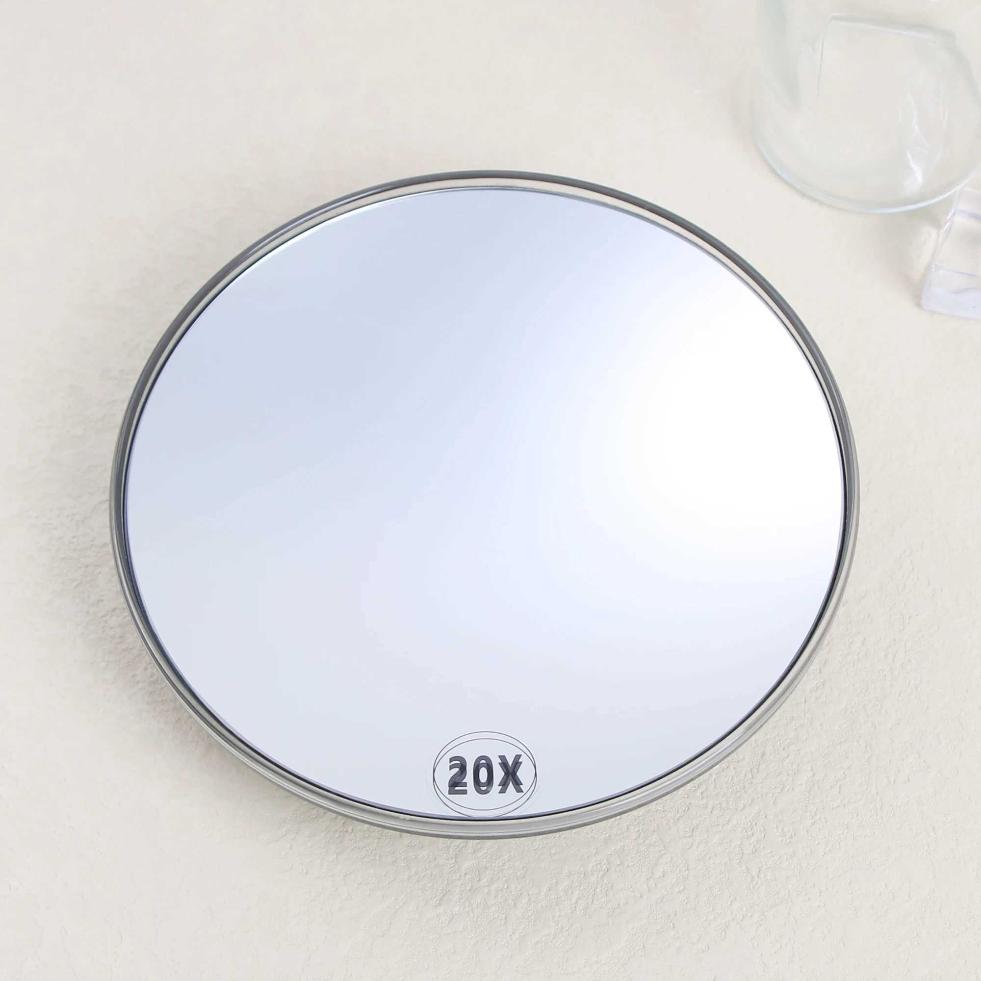 20X Portable Makeup Mirror Round Magnification Mirror With Suction Cup Blackhead Magnifying Mirror For Bathroom Make Up Vanity Y240819