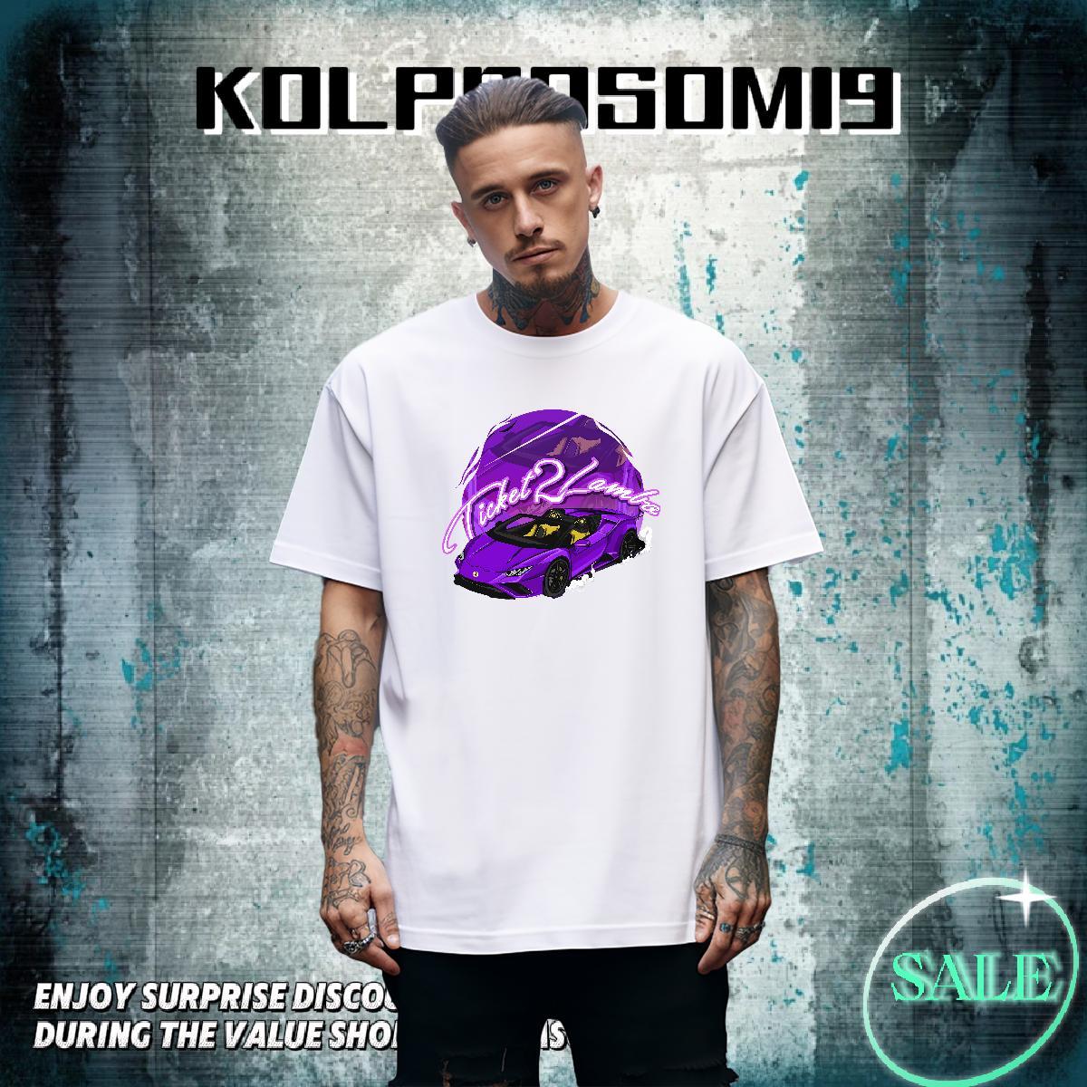 Soft Men Clothes T-Shirt Spring Summer 230g 100% Cotton Anime O-Neck Short Sleeve car Men T Shirts 2024 Summer Tshirts