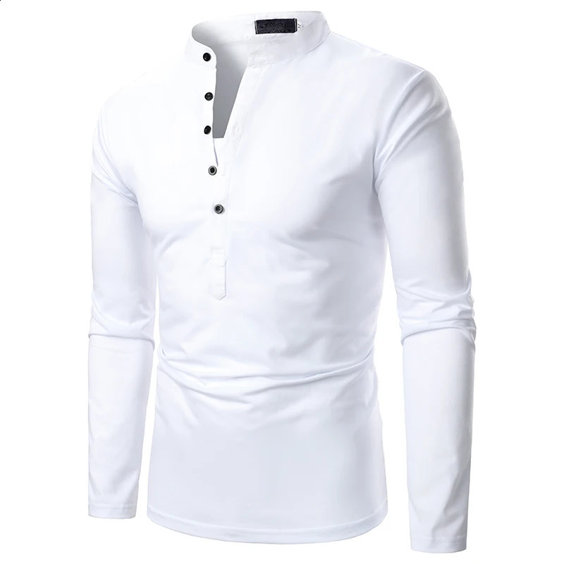 Men T-shirt Men Shirt Long Sleeve T-shirt Solid Color Tops Clothing Autumn Streetwear Casual Fashion Men T-shirt 240820