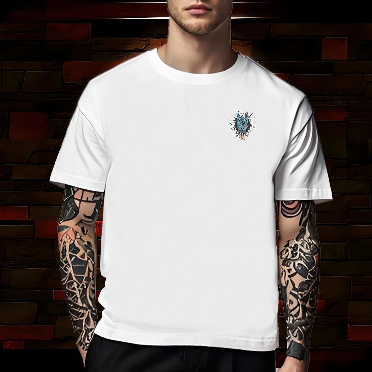 2024 DIY Men Tshirts Halloween Casual 100% Cotton 230g Tops Crew Neck TOP Quality T Shirt For Man Customized