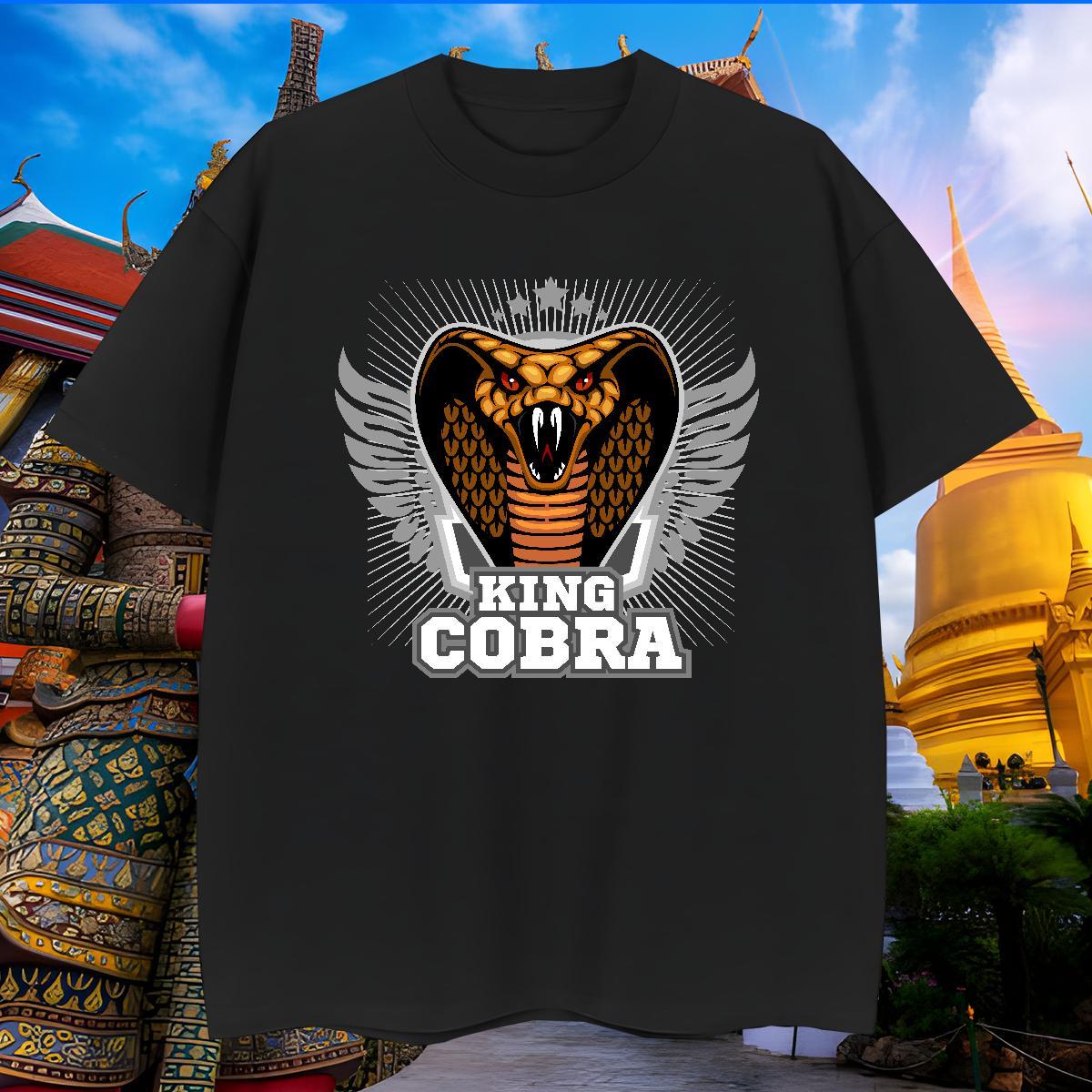 Brand Man T Shirts cobra Short Sleeve O-Neck Home Outdoor Cartoon Printing L-4XL 230g Pure Cotton Men Tees Fashion Clothes