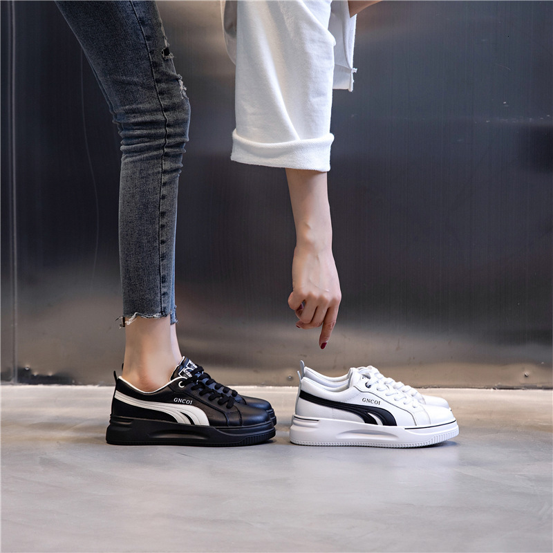 Ddmysports Top Layer Cowhide Single New Autumn Winter Thick Soled Casual Small White For Women Sports Breathable And Fashionable S Shoes OUTDOOR