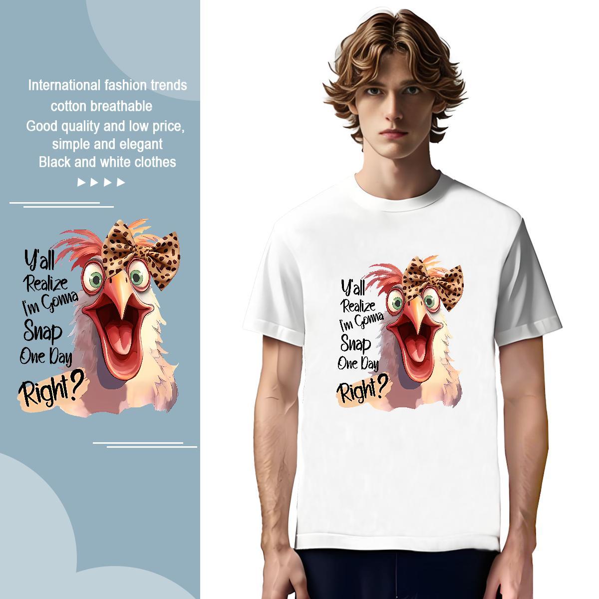 Free Shipping Man T Shirts cock O Neck Short Sleeves Summer Casual Plus Size Custom 230g Cotton Men Tshirts DIY Customized Polos