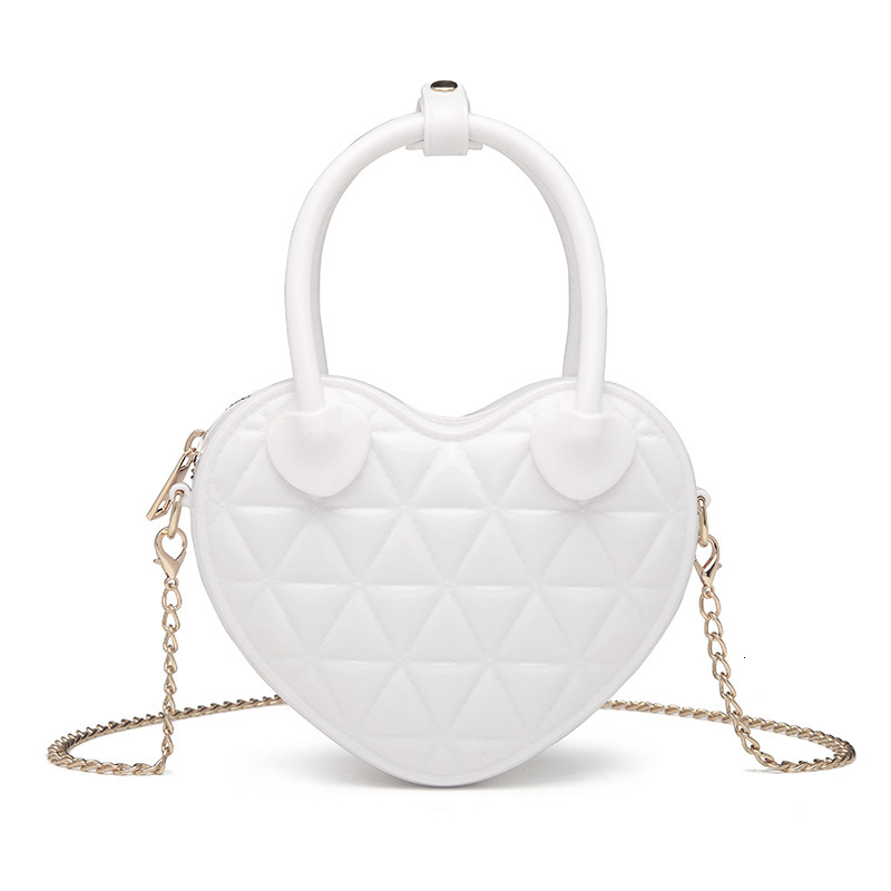 PVC Love Barbie Jelly Fashionable Versatile Banquet Bag, Stainproof and Easy to Wash, Summer Women's Diagonal Cross Bag