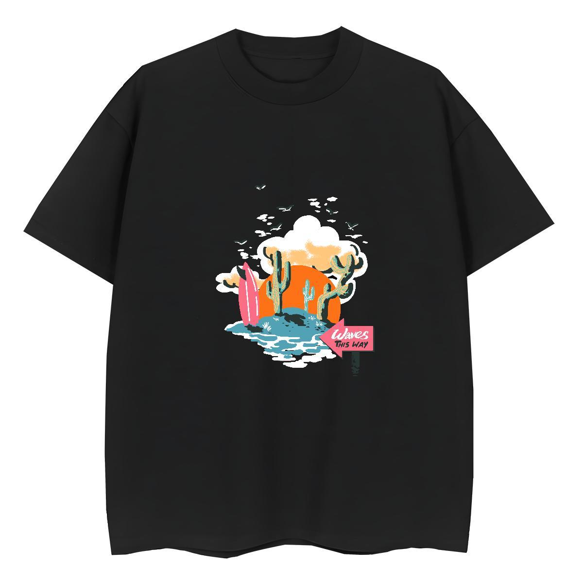 Classic Women Tshirts Hip Hop O Neck Short Sleeves Tees Nice 100% Cotton 230g beach White Plus Size T shirt