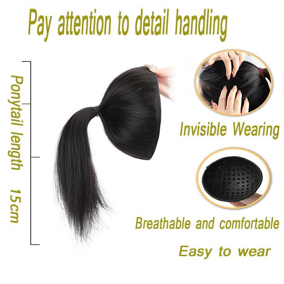 Synthetic fur wig for women ponytail hair extension curly elastic lazy hair board artwork head volume enhancer fluffy A W240817