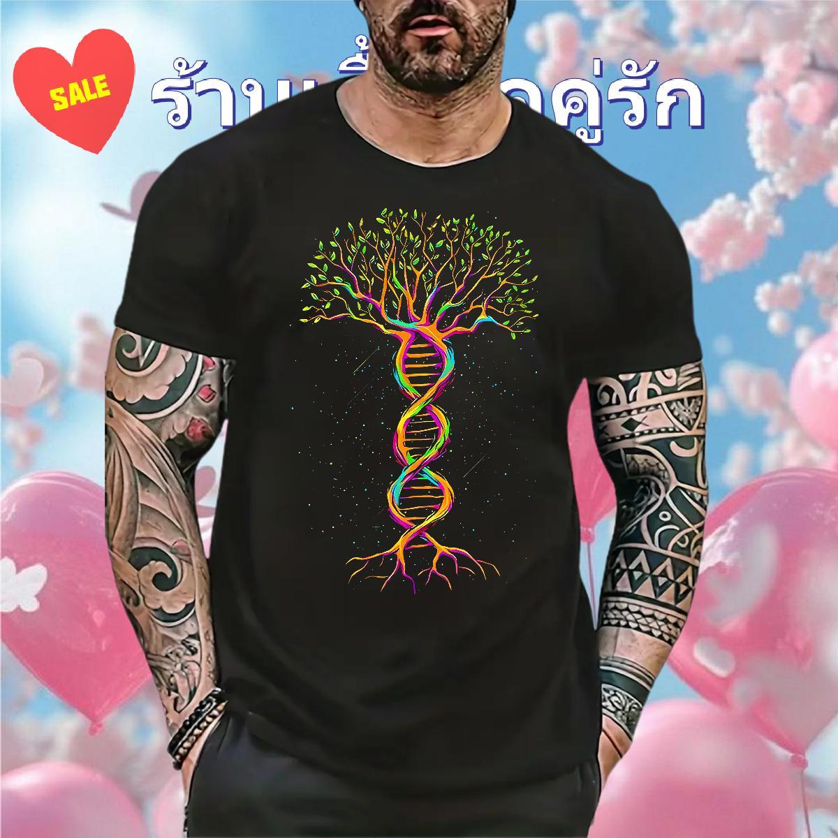 2024 Summer Mens Tshirts tree High Street Hip Hop 230g Pure Cotton Clothings Short Sleeve O-Neck Unisex T-Shirts Oversized