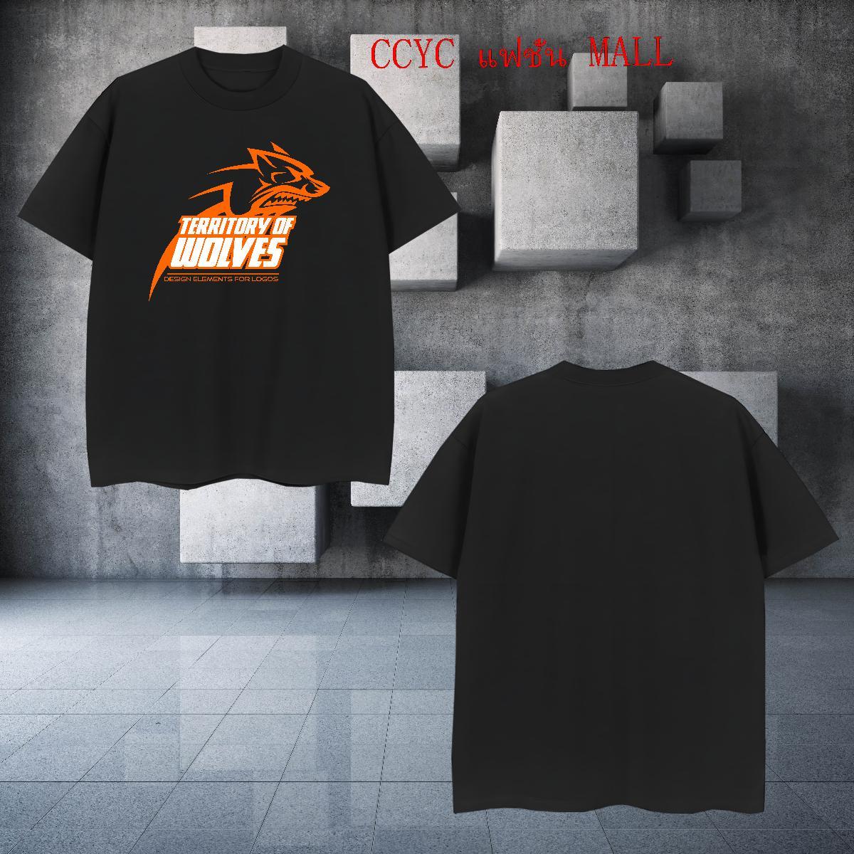 Brand T Shirt For Man wolf Breathable Short Sleeve Daily Wear DIY Logo Oversized 230g Pure Cotton Men Clothes T-Shirt Fashion New Tee Shirt