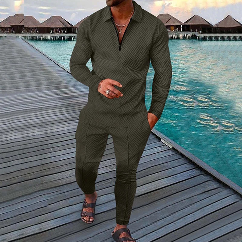 Spring Autumn Solid Y2K Mens Two-piece Suit Fashion Long Sleeve Sweatshirt and Long Pants Sport Sets Homme Casual Male Clothes 240819
