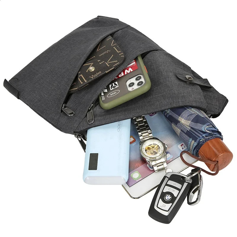 Multifunction Chest Bags Anti Theft Single Crossobdy Bags for Men Male Cross Body Messenger Bag Burglarproof Shoulder Bag 240819