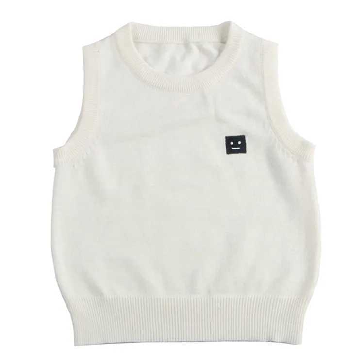 Children Vests Sweaters Cotton vest Children top quality sleeveless sweaters Kids boys O-Neck pullover knitting vest coatXJ240819