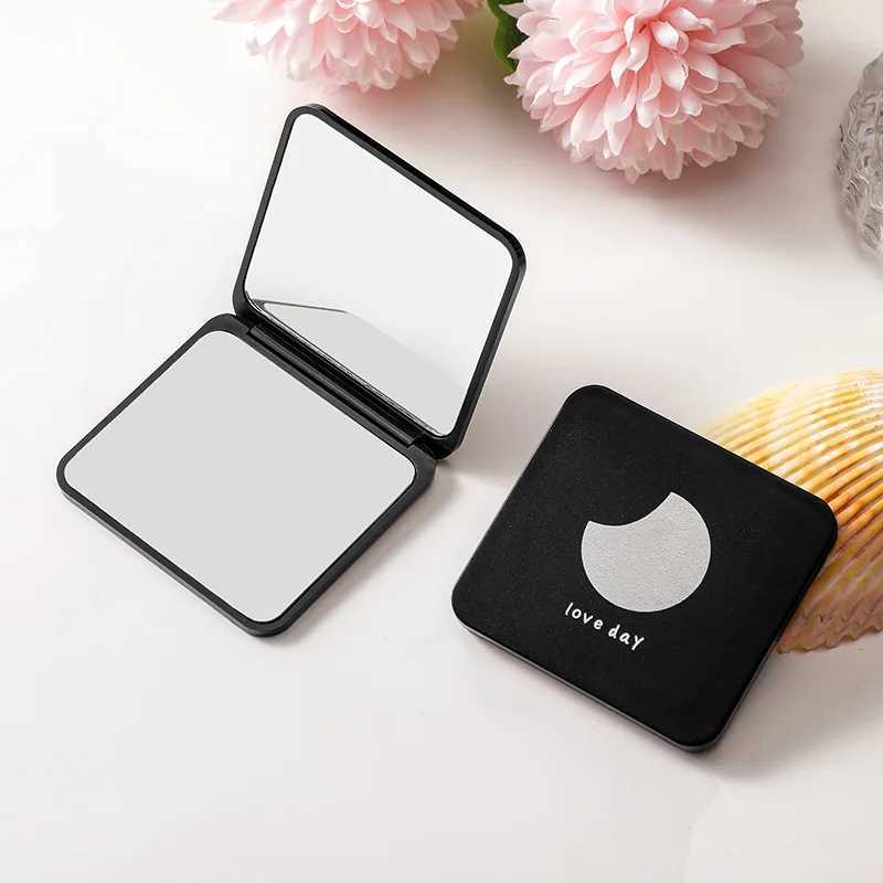 Double Sided Mini Folding Makeup Mirror Portable 2-Face Square Cosmetic Mirror Compact Pockets Mirror for Traveling Womens Gifts Y240819