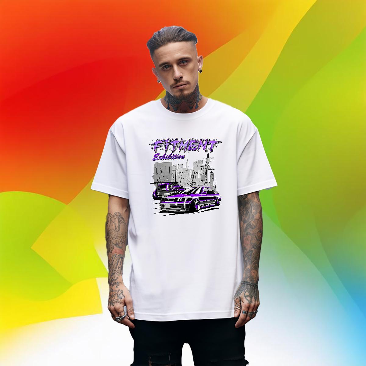 Cool car 230g 100% Cotton Men Tops Tees Daily Wear Breathable Crew Neck Man T Shirts Custom White Plus Size Tees Shirts