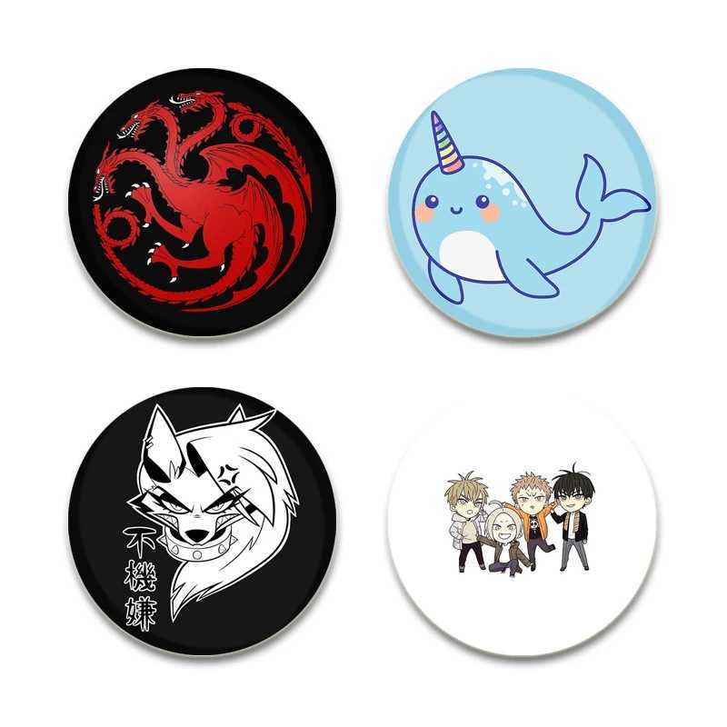 Cartoon series badge handmade tinplate brooch for backpack clothing gift accessories W240815