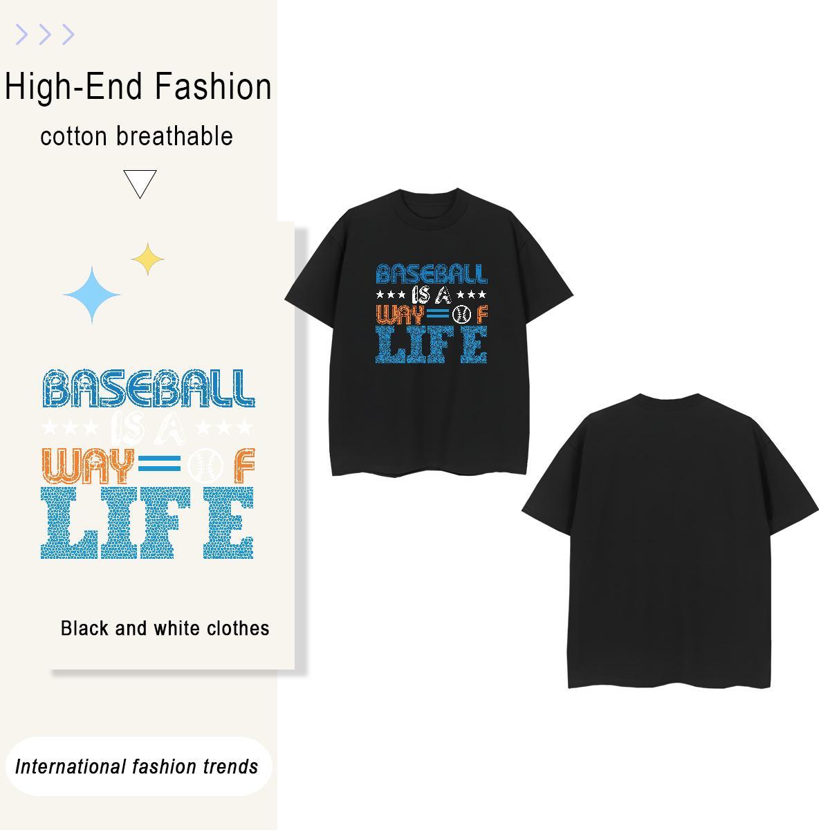 Brand letter 100% Cotton 230g Men Tshirts Street Breathable Short Sleeve T-Shirts Stylist Cartoon Printing L-4XL Tops Shirt