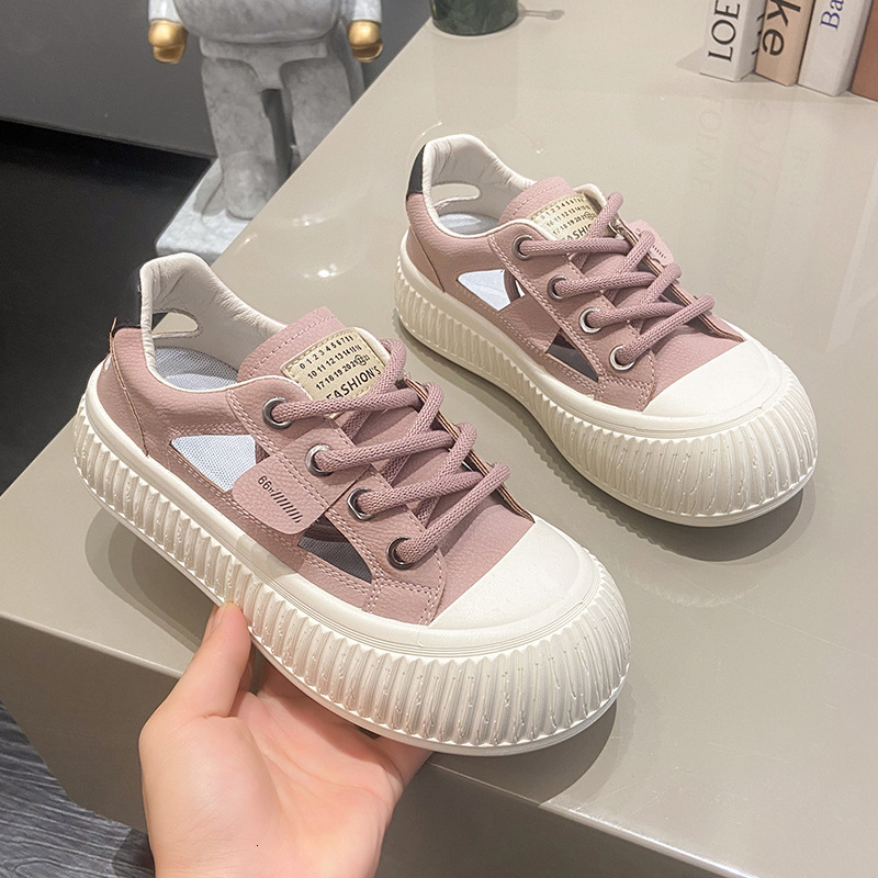 Ddmysports Little White Women S Summer New Korean Edition Instagram Female Student Leisure Ollow Breathable Versatile Board Shoes Street Shoot M OUTDO