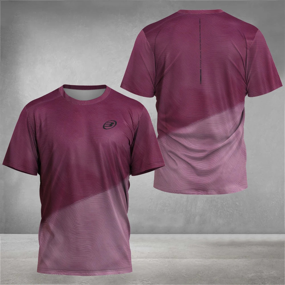 2024 Boutique Fashion Tennis Sports Short Sleeve Summer Mens Fitness Breathable Tshirt Padel Quick Drying Top 240820