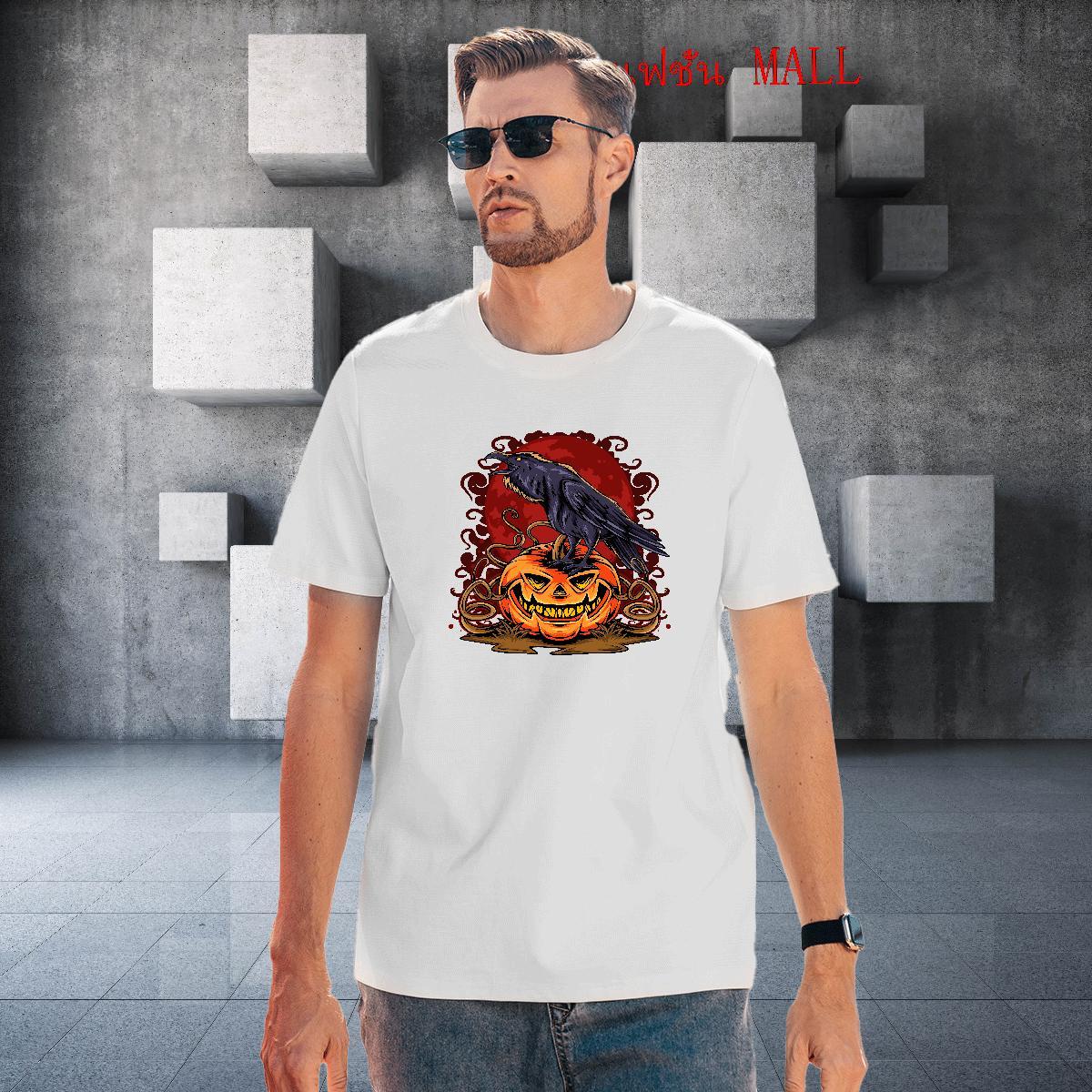 New Arrival Couples T Shirts pumpkin Sport 230g Cotton Tee Shirt O Neck Short Sleeves Loose T shirt Black White
