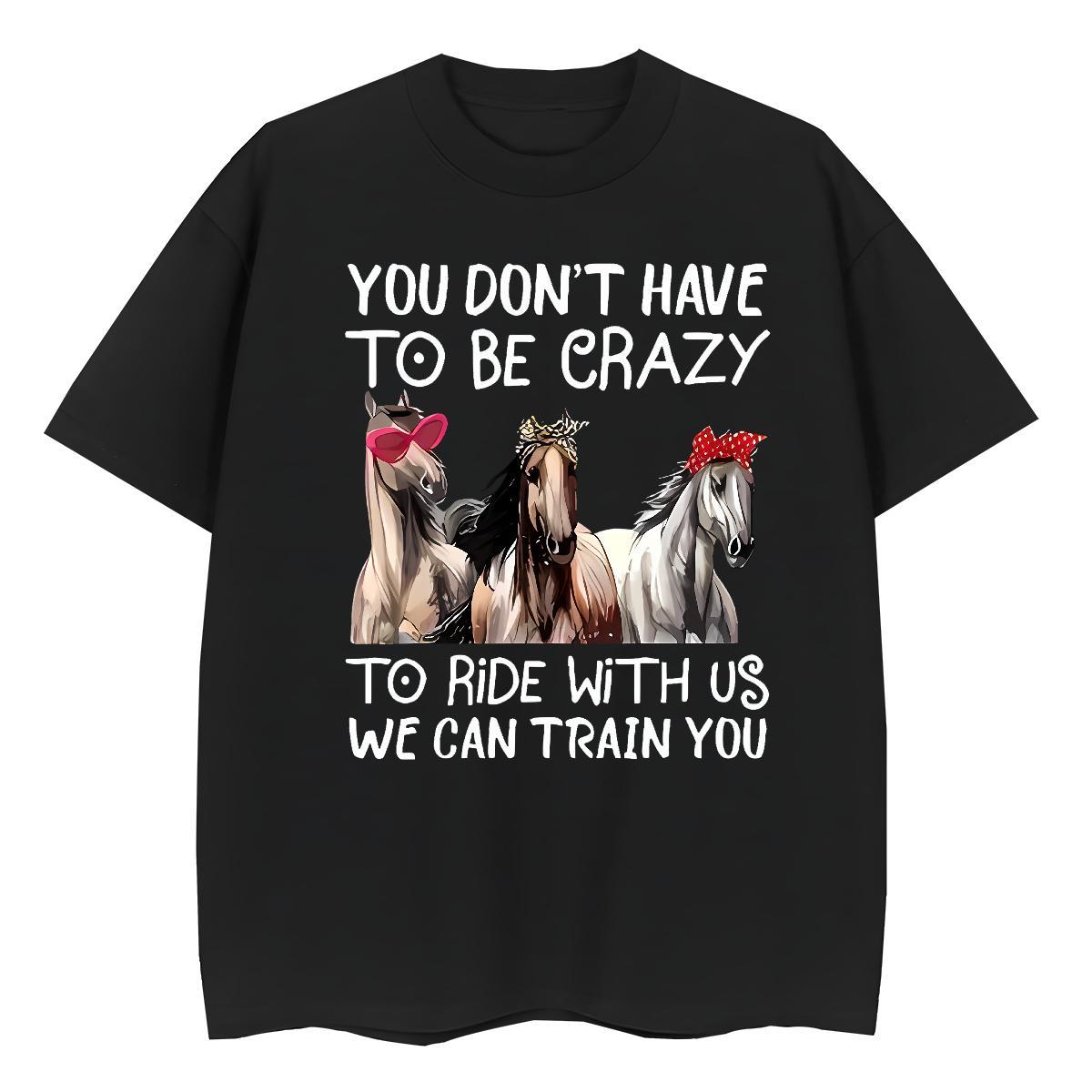 Cool Design T Shirts Men horse Breathable Crew Neck Hip Hop Custom Printed 230g Cotton Men Tops Tees New Designer Tees Shirts