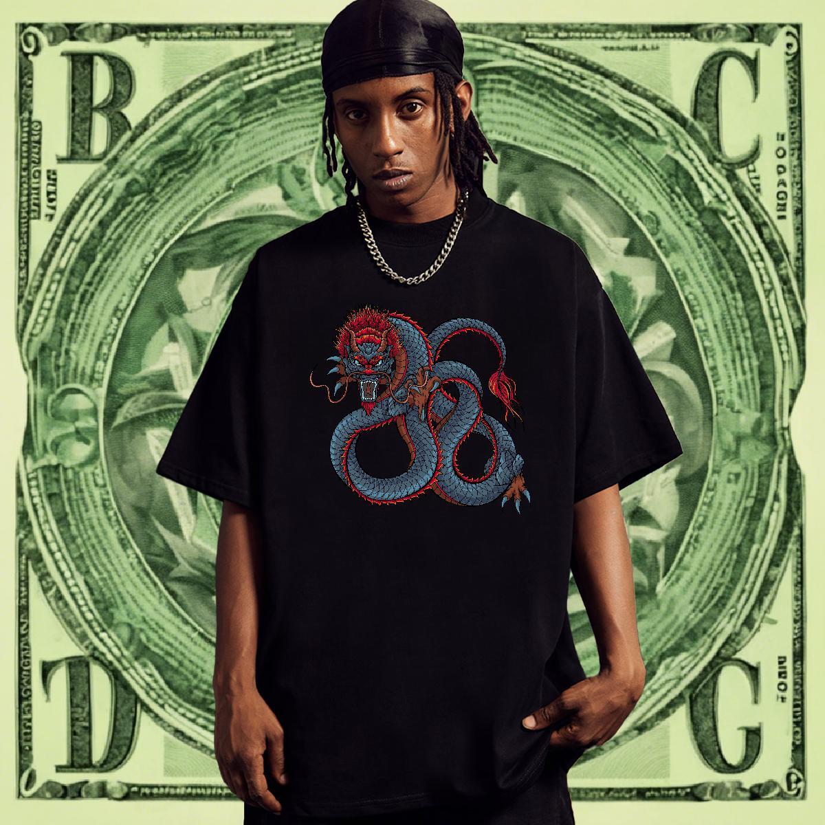 Cool Tshirts Hip Hop Street 230g Pure Cotton Customized Print Breathable Crew Neck ferocity Man T Shirts Fashion Wear
