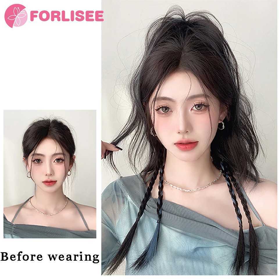Home>Products>High Brightness Blue Ponytail>Boxer Braid Wig>Water Wave Tear Dopamine Half Braid Clip>Waterfall Braid W240817