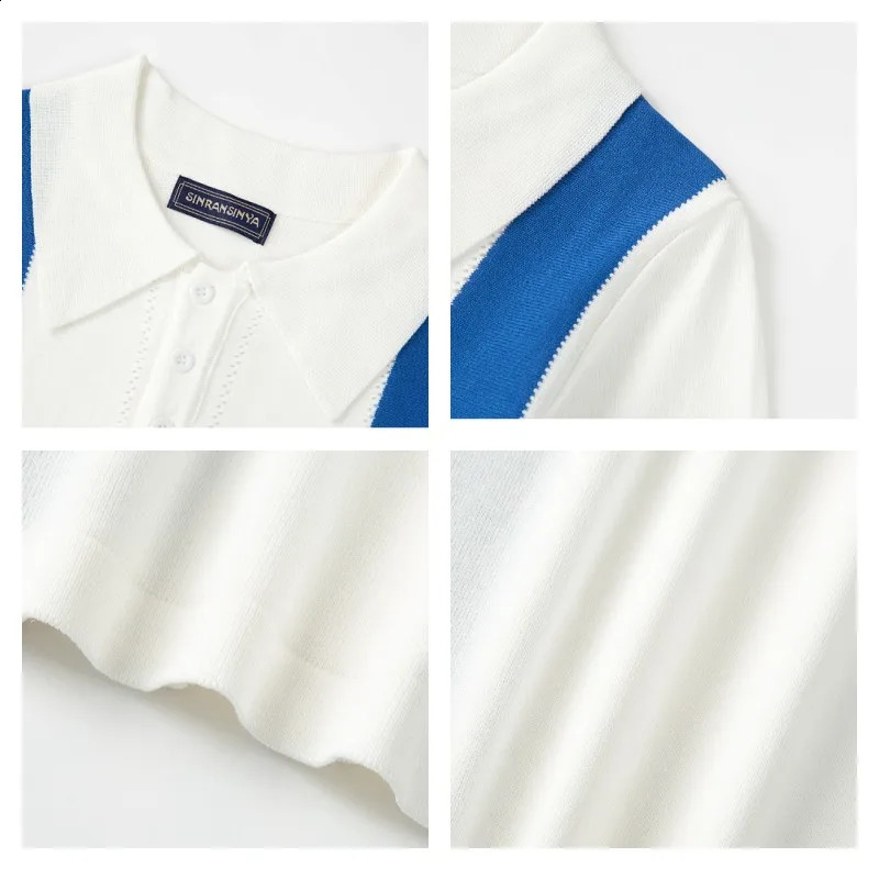 Summer Men Polo Shirts Short Sleeve Business T Shirts Social Polo T Shirt Blouses Casual Harajuku Shirt Tops Knitted Shirt Tees 240819