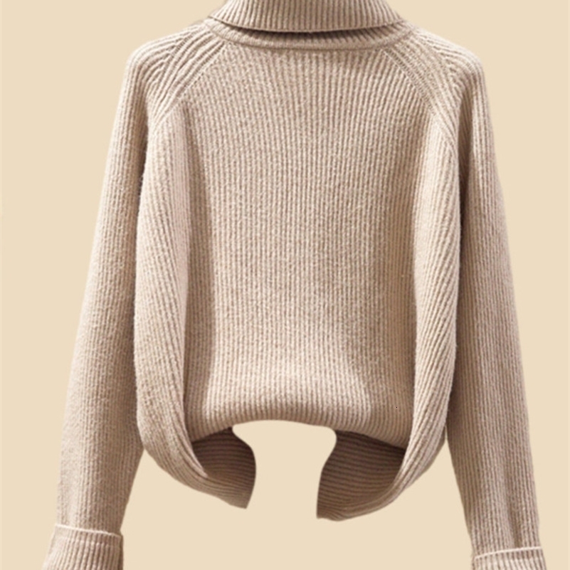Autumn Winter Warm Knitwear Sets For Women Outfits Ladies Elegant Turtleneck Sweaterlong Cardigan Jacketwide Leg Pant Set 240819