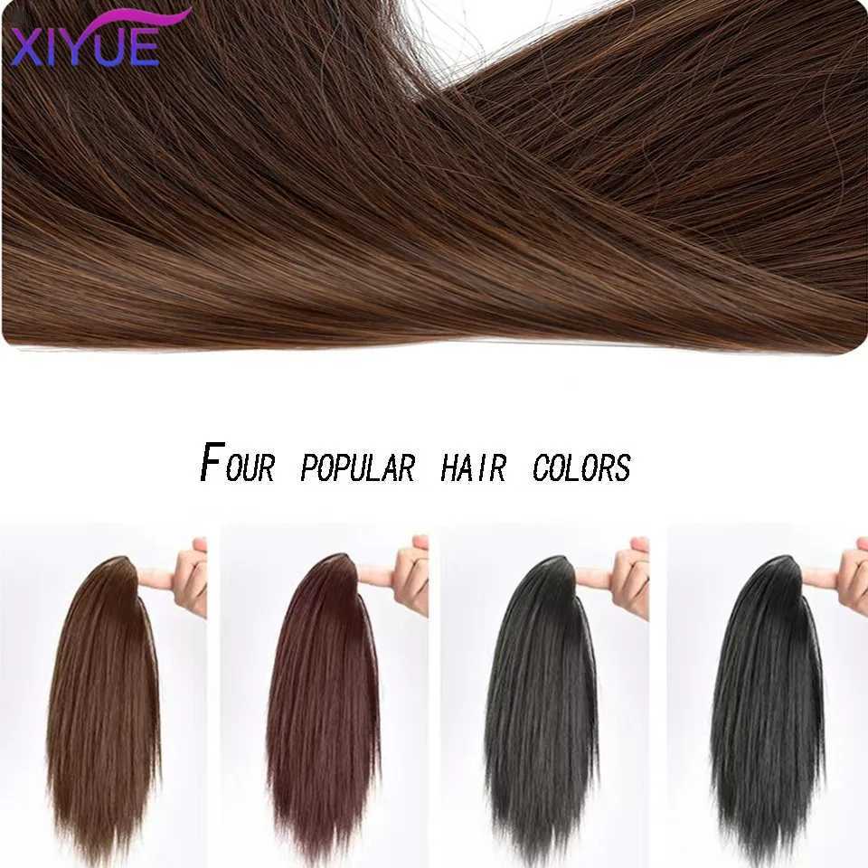 XIYUE European and American Wigs Womens Long Straight Hair Claw Editing Ponytail Braids Natural and Realistic Claw Editing Style W240817