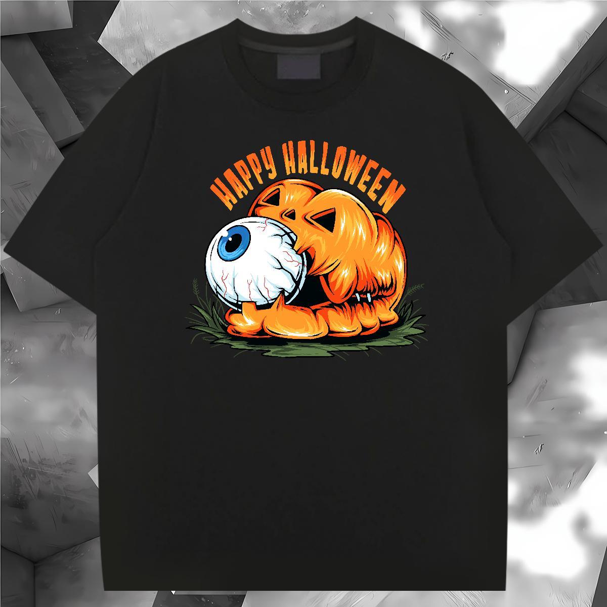 Unisex Mens T Shirts eyeball Breathable Soft Casual Beach DIY 230g Pure Cotton Tshirts Customized Clothings
