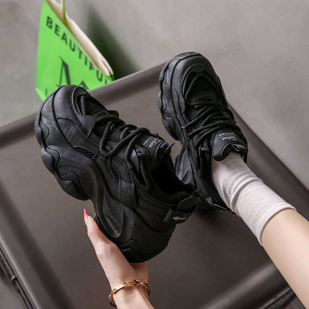 Ddmysports Instagram Korean Version New Dad For Female Students In The Summer Of Sports Running Leisure With Thick Soles And High Height Shoes FB OUTD