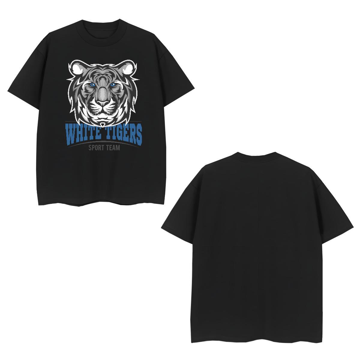 Comfortable Man T Shirts tiger Round Neck Short Sleeve Street wear Hip Hop Oversized 4XL 230g Pure Cotton Men Clothes T-Shirt 2024 DIY Top Tees