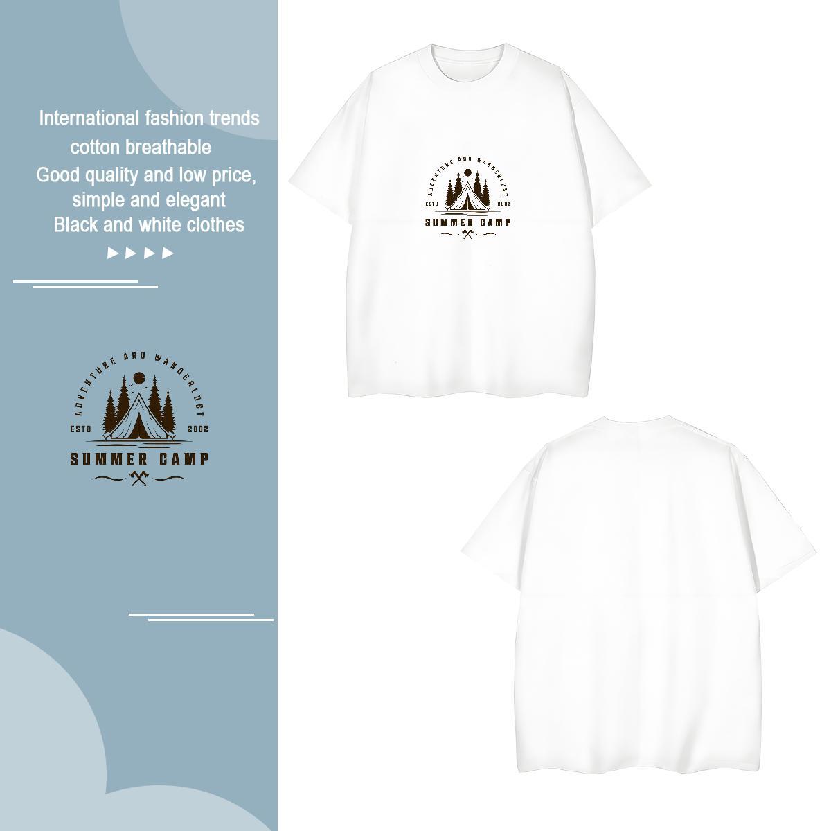 Free Shipping mountains 230g 100% Cotton Tshirts Street Wear Short Sleeve O-Neck T-Shirts for Men DIY Graphic Tops Shirt