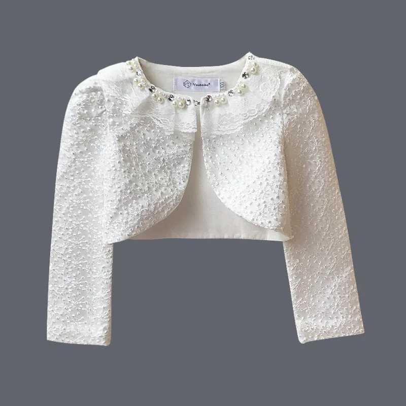 Kids Girls Lace Cardigan Long Sleeve Crochet Bolero Jackets Girl Wedding Party Cape Outerwear Coat Children Cape Tops DQ977XJ240819