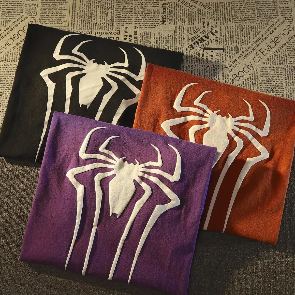 American Retro Spider Print T shirt Womens Loose Street men Dopamine Tops summer vintage gothic y2k clothes 240819