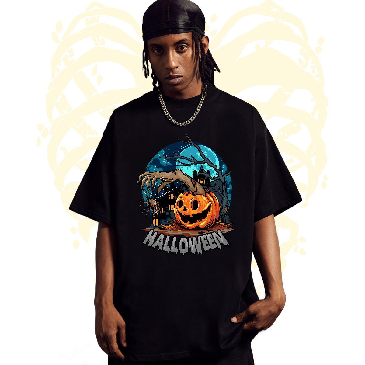 Cool Design Man T Shirts pumpkin Breathable Short Sleeve Sport Anime 230g Cotton Mens Tshirts 2024 Designer Tops Tees
