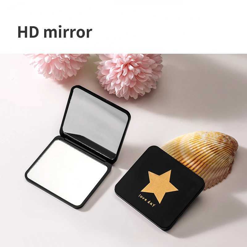 Double Sided Mini Folding Makeup Mirror Portable 2-Face Square Cosmetic Mirror Compact Pockets Mirror for Traveling Womens Gifts Y240819