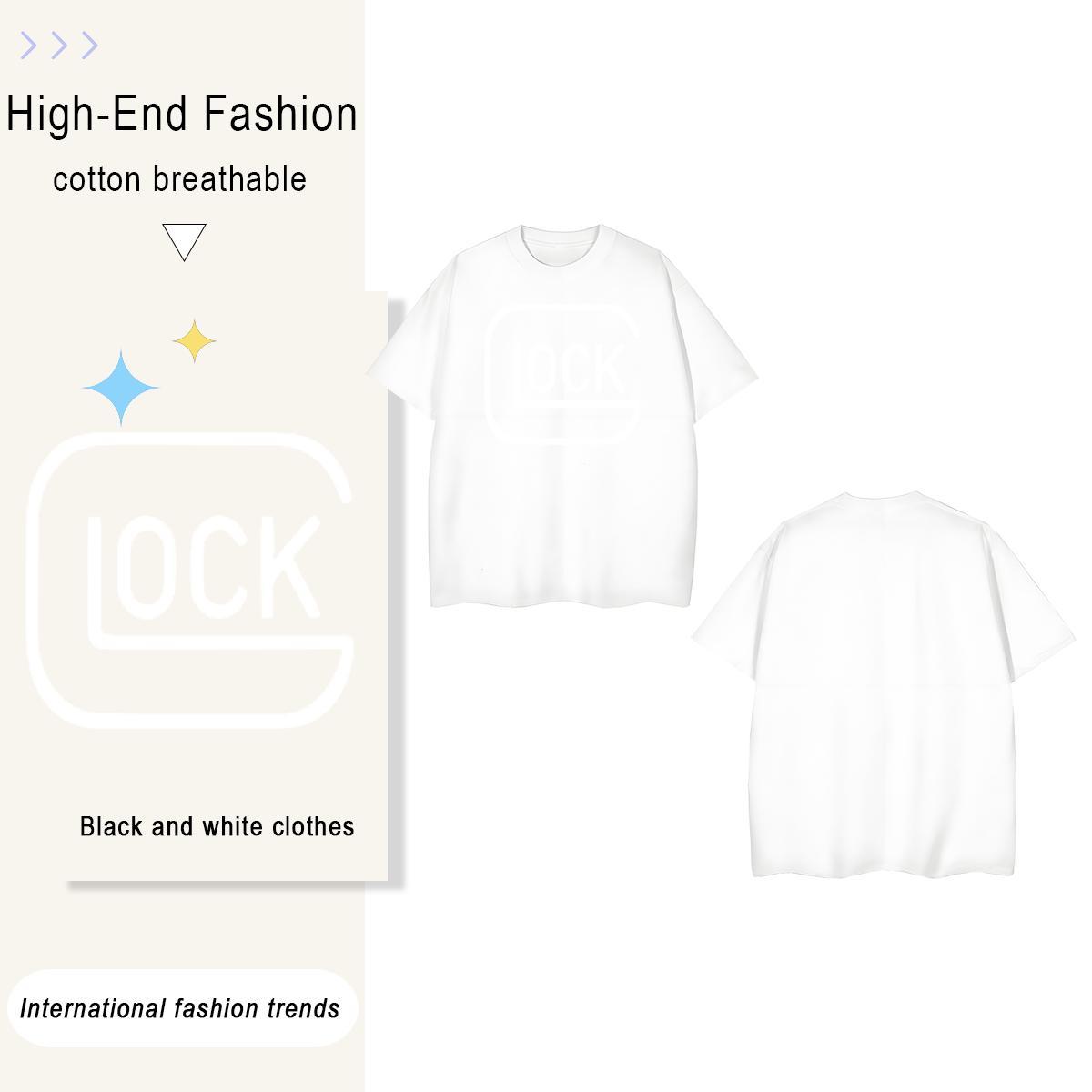 Loose letter 230g Pure Cotton Tshirt for Man Woman Casual Daily Wear Short Sleeve O-Neck T shirt Fashion New Custom Printed Tees