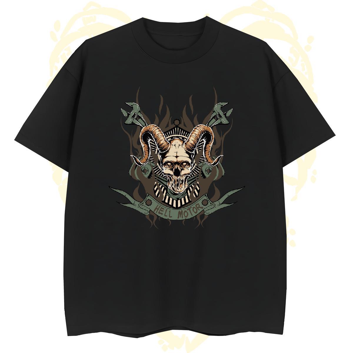 Cool T-Shirts shape Breathable Crew Neck Street wear Hip Hop Cartoon Printing L-4XL 230g Pure Cotton Tshirt for Man Woman DIY Customized Tops