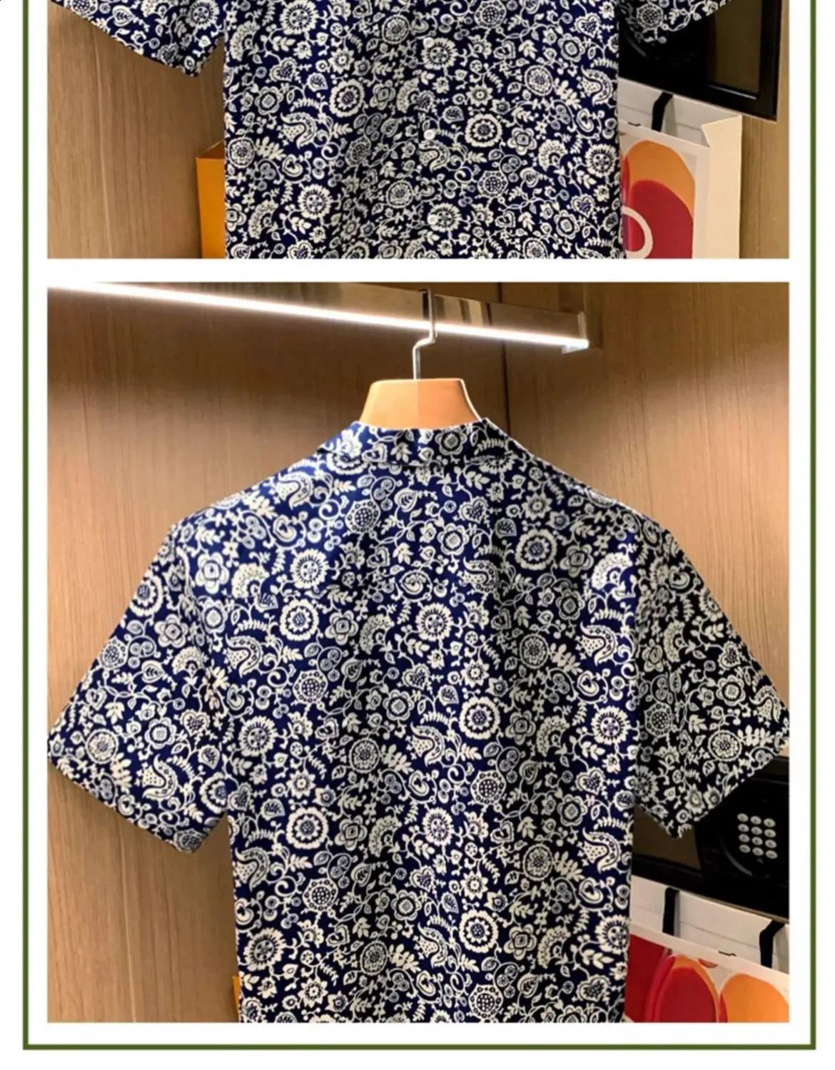 Summer Vintage Men Fashion Handsome Printing Lapel Collar Shirt Casual All-match Short Sleeved Comfortable Youth POLO Shirt 240820