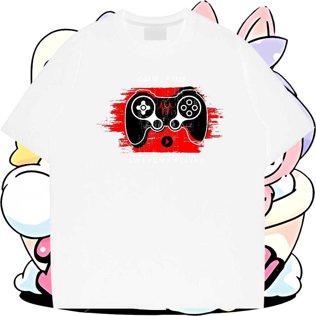2024 Summer game Tshirts 230g Pure Cotton T-Shirts for Men Custom Anime Hip Hop Crew Neck Breathable Loose Fit Tops Shirt